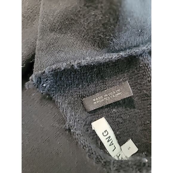 Helmut Lang Women’s Distressed Black Luxury Sweatshirt Sweater S Made in USA EUC - Picture 9 of 9